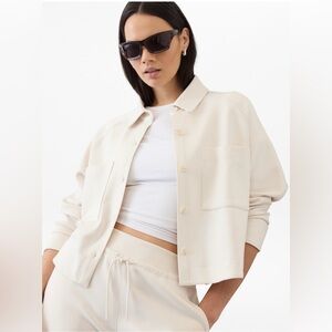 Athleta Allure Shirt Jacket in Bone